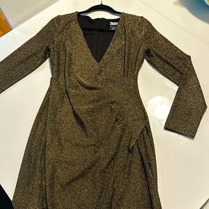 DKNY bronze cocktail dress